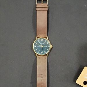Sutton Studio Blue Dial Brown Leather Watch